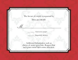 Hot Kiss Red Reply Cards