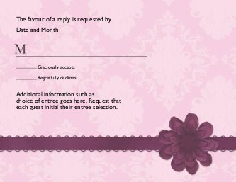 Plum Enchantment Reply Cards