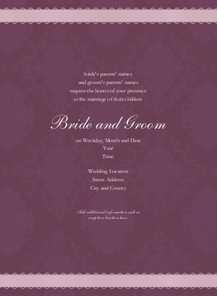 Plum Perfect Wedding Invitations