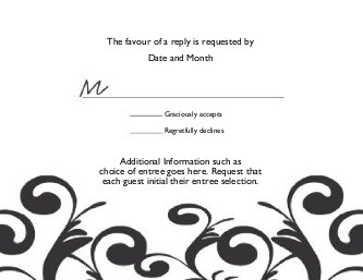 Sophisticated Romance Reply Cards