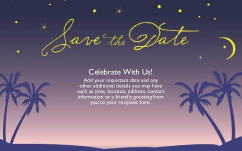 Starlight Serenade Oversized Save the Date  Postcards