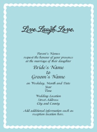 Words to Love By Wedding Invitations