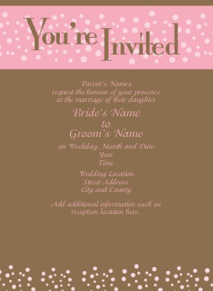 Dippity Dots Wedding Invitations