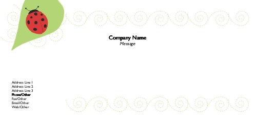 Leafy Lady Full Colour Compliment Slips