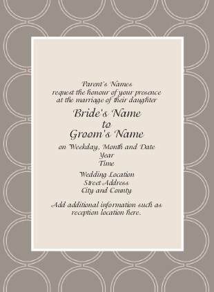 Mod Sophisticate Wedding Invitations