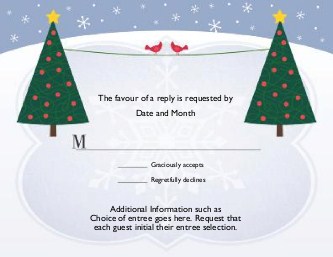 North Pole Nuptials Reply Cards