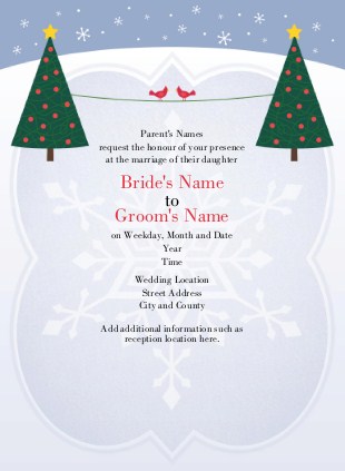 North Pole Nuptials Wedding Invitations