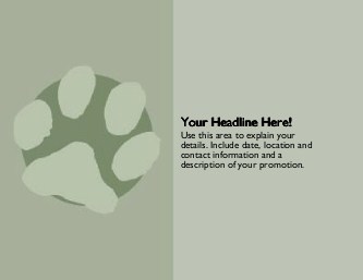 Green Pet Paw Large Magnets