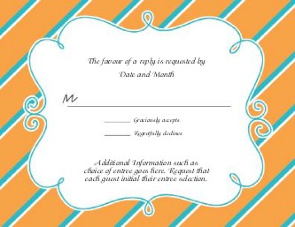 Turquoise I Do Reply Cards