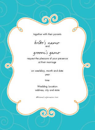 Turquoise Vows Wedding Invitations