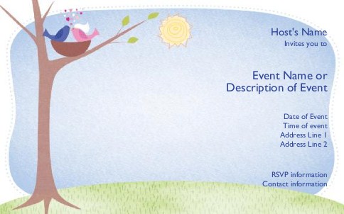 Birds of a Feather Postcard Invitation-Oversized