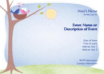 Birds of a Feather Postcard Invitation-Standard