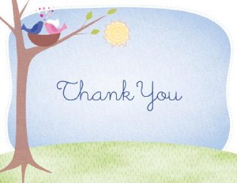 Birds of a Feather Wedding Thank You Cards