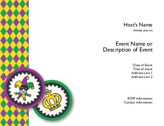 Carnival Wedding Hen Night Invitations