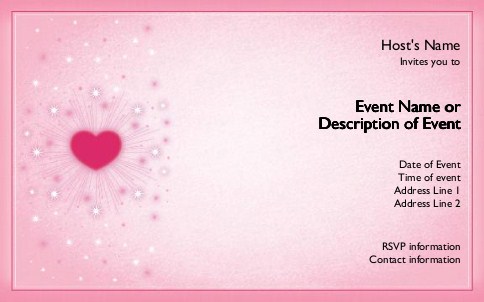 Explosion of Love Postcard Invitation-Oversized