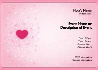 Explosion of Love Postcard Invitation-Standard