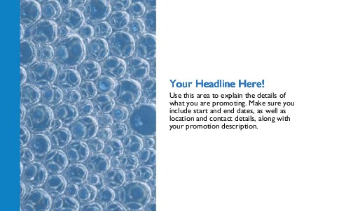 Blue Bubbles Full Colour Oversized Postcards