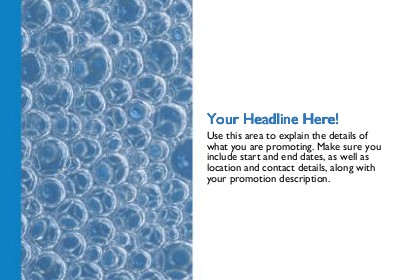 Blue Bubbles Full Colour Standard Sized Postcards
