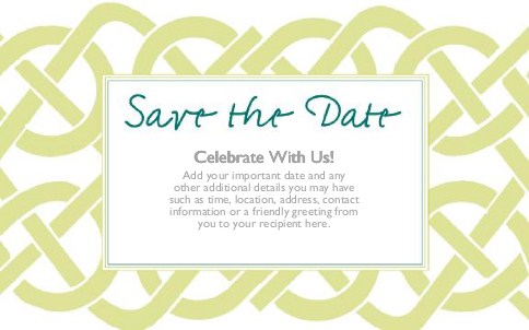 Celtic Knot Oversized Save the Date  Postcards