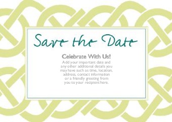 Celtic Knot Standard Sized Save the Date Postcards