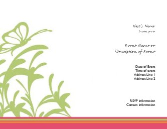 Garden Green Passion Hen Night Invitations