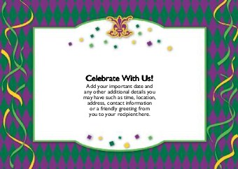 Mardi Gras Marriage Standard Sized Save the Date Postcards