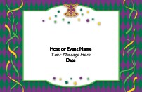Mardi Gras Marriage Save the Date Cards