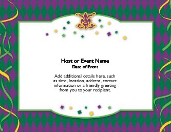 Mardi Gras Marriage Large Save the Date Magnets