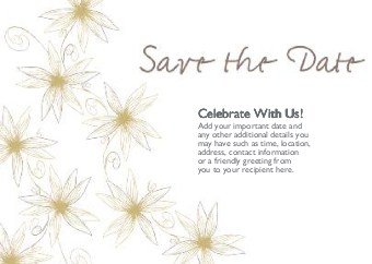 Passionate Petals Standard Sized Save the Date Postcards