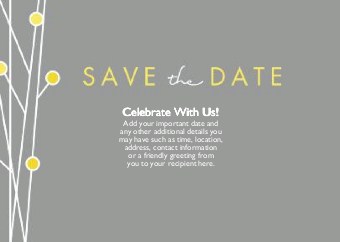 Simple Bliss Standard Sized Save the Date Postcards