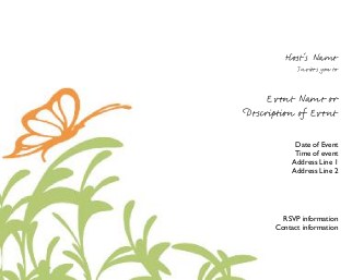 Garden Green Love Hen Night Invitations