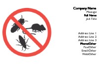 Pest Busters Full Colour Business Cards