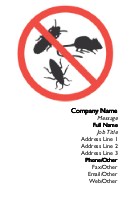 Pest Busters Full Colour Magnetic Business Cards