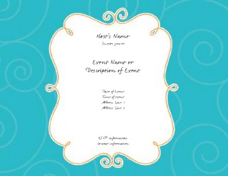 Turquoise Vows Hen Night Invitations
