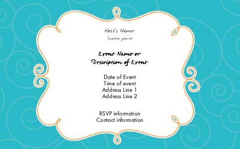 Turquoise Vows Postcard Invitation-Oversized