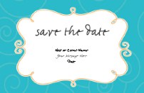 Turquoise Vows Save the Date Cards