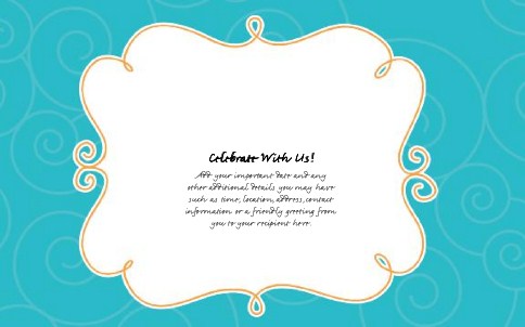 Turquoise Vows Oversized Save the Date  Postcards