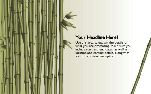 Bamboo Inspiration Full Colour Oversized Postcards