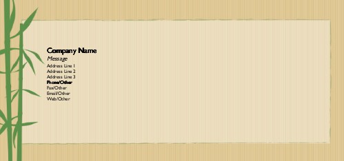 Basic Bamboo Full Colour Compliment Slips