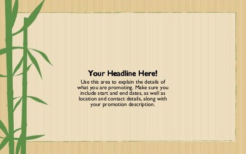 Basic Bamboo Full Colour Oversized Postcards