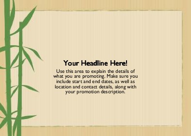 Basic Bamboo Full Colour Standard Sized Postcards