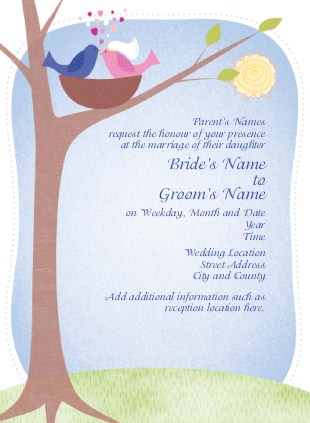 Birds of a Feather Wedding Invitations