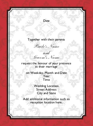 Hot Kiss Red Wedding Invitations