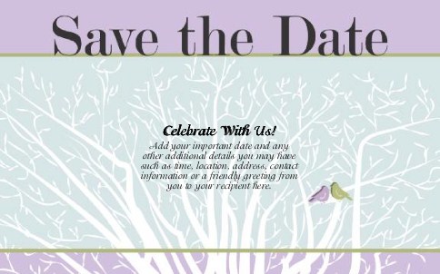 Love Birds Oversized Save the Date  Postcards