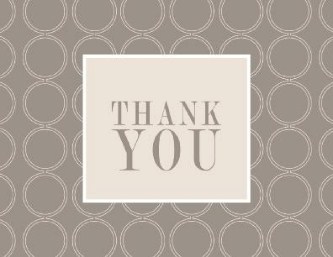 Mod Sophisticate Wedding Thank You Cards