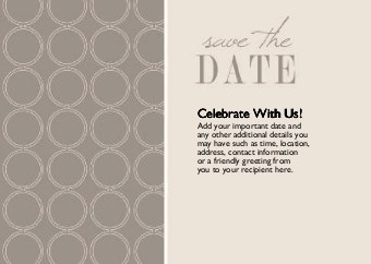 Mod Sophisticate Standard Sized Save the Date Postcards
