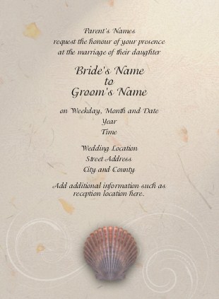 Seaside Vows Wedding Invitations