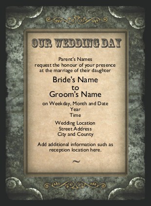 Steel Framed Wedding Wedding Invitations