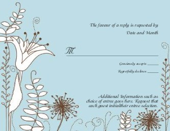 Wildflower Wedding Reply Cards