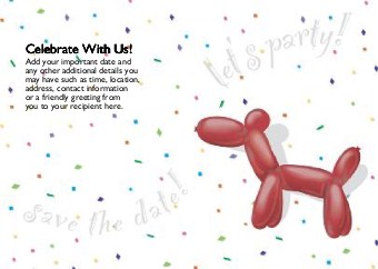 Friendly Party Favour Standard Sized Save the Date Postcards